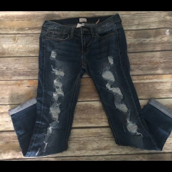 Medium Wash Distressed Jeans - Picture 5 of 6